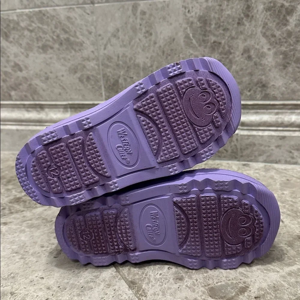 Western Chief Girls Waterproof Neoprene Traverse Boots NEW Lilac Mermaid Size 12